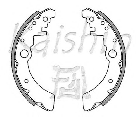 KAISHIN K7743 Brake Shoe Set